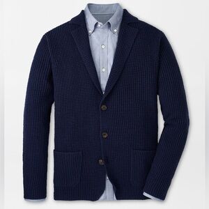 New w Tags - Peter Millar Birch Sweater Blazer-Navy - XL - MSRP $395
